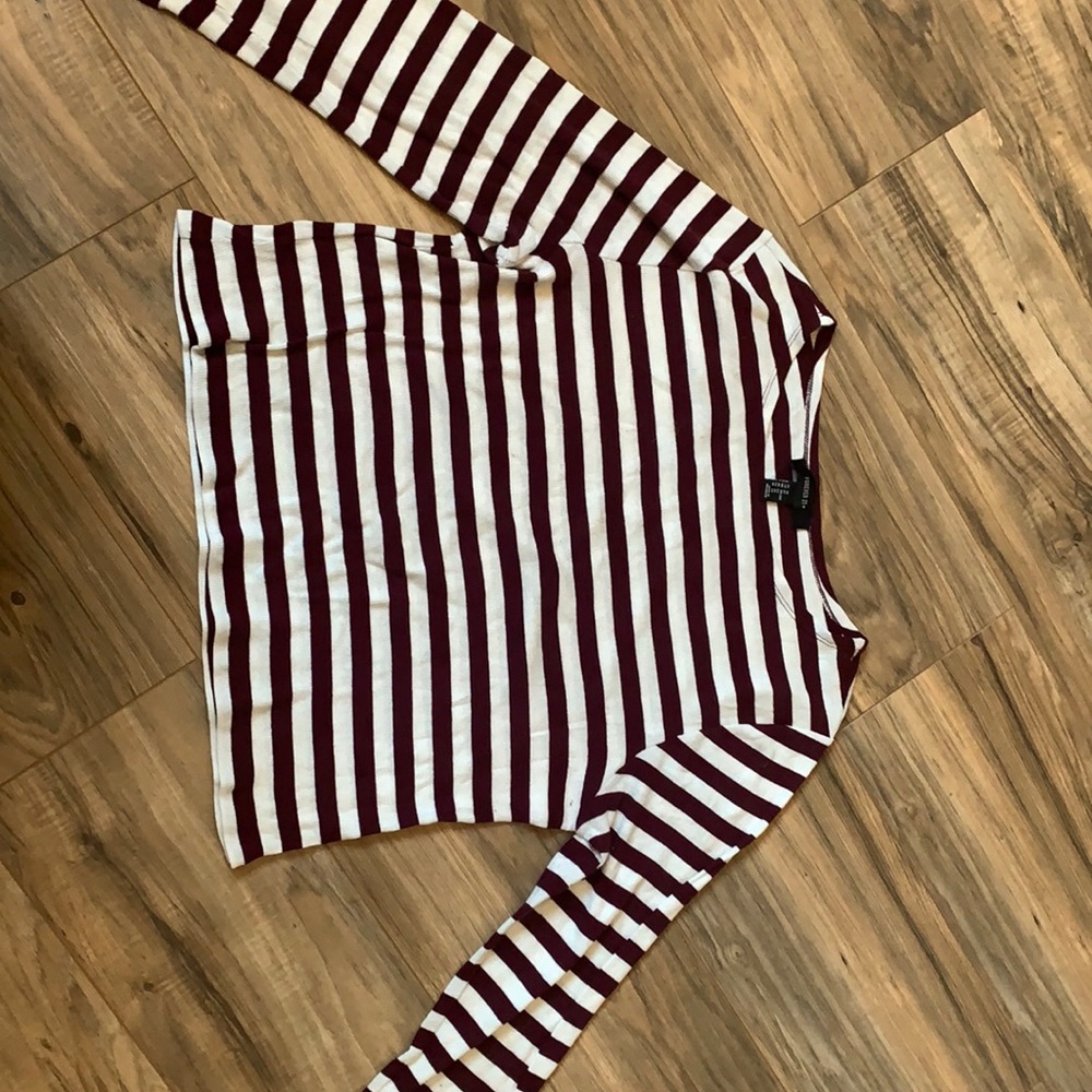 Forever 21 3x long sleeve striped sweatshirt